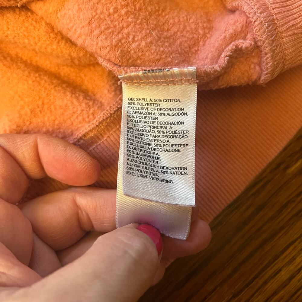 THE NORTH FACE Peach Pink Women’s Large Hoodie Pullover Sweatshirt - Picture 5 of 10